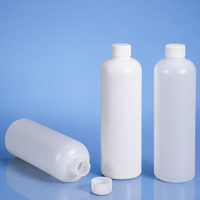 Bouteille en plastique ronde HDPE de 500 ml sérigraphiée avec bouchon à vis et joint en mousse d'aluminium pour détergent, lubrifiant et liquide d'entretien