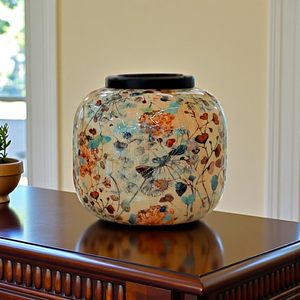 Vase décoratif en métal avec motif de paon, pot de table à imprimé floral, décoration, cadeau de pendaison de crémaillère, à vendre au meilleur prix - Product Image 6