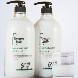 shower <b>gels</b> Cream Milk <b>Protein</b> Body Wash White Musk Scent 1.1L 2 Pieces Made in Korea All skin types - Product Image 4