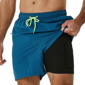 3D Custom Spandex Polyester <b>Mens</b> Swim <b>Trunks</b> With Compression Lined 7in Swim Shorts Quick Dry Swimwear Shorts Bathing Suits - Product Image 5
