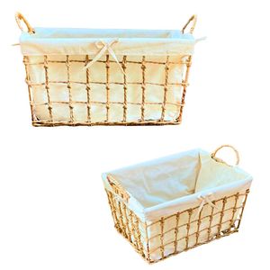 High-Quality Natural Water Hyacinth Seagrass Rattan Bamboo <b>STORAGE</b> <b>BASKET</b> with Handles Home <b>Storage</b> and Laundry Solution - Product Image 1