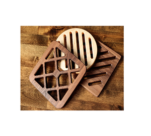 Sous-verres en bois style arbre pour la décoration de table, protection pour casseroles et théières - Product Image 6