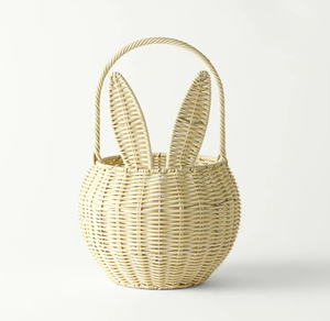 Eco Friendly Handwoven Rattan <b>Bunny</b> Ear <b>Easter</b> Cute Handmade With Handle <b>Baskets</b> For Room Home Decor From Vietnam Wholesales - Product Image 1