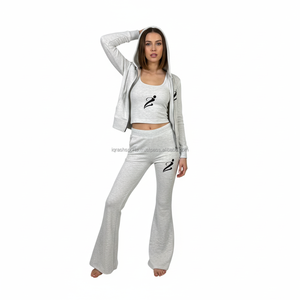 Chándal de mujer de alta calidad, traje de dos piezas de tela para correr y Fitness, chándales para mujer - Product Image 3