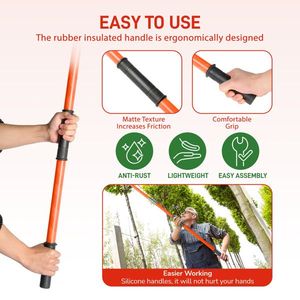 26ft Lightweight Manual Pole Saw Set Long Handle Pruner with Sharp Steel Blade Scissors for Tree Trimming for Outdoor Tasks - Product Image 5
