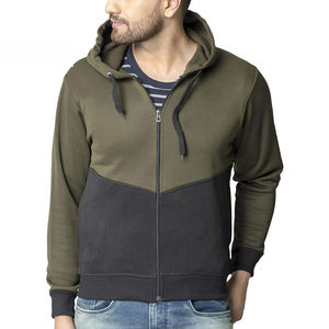 Sweat-shirts pour hommes en polaire brodés sur mesure de grande taille, de haute qualité, avec fermeture éclair latérale et poches zippées - Product Image 3