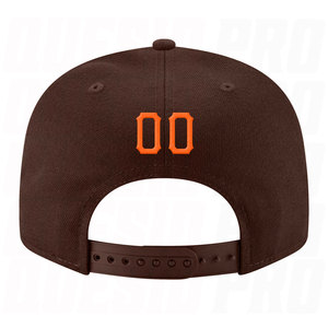 Casquette Snapback Ajustable Marron Orange Blanc Brodée Personnalisée avec Logo Premium – Casquette de Baseball pour Équipe Sportive ou Streetwear - Product Image 3