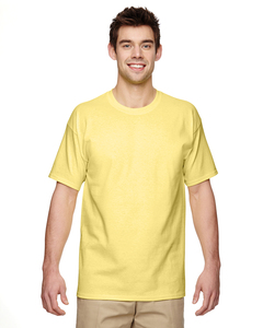 T-shirt décontracté pour homme, style streetwear, manches courtes, séchage rapide, respirant, jaune, 100% coton, jersey uni teint, coupe classique - Product Image 1