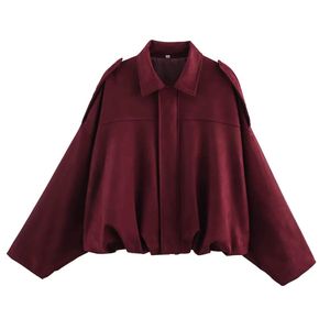 New Fashion Women's Bomber Jacket Casual <b>Long</b> Sleeve, Zipper Front, Loose Fit Cropped <b>Coat</b>, <b>Lightweight</b> Outerwear - Product Image 6