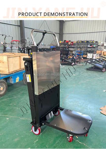 롤 컨테이너 구조가있는 알루미늄 소재 4 륜 전동 핸드 카트 100kg 적재 용량 - Product Image 6