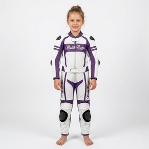 Combinaison de course pour enfants sur mesure - 100% cuir véritable et protection intégrale du corps - Product Image 1
