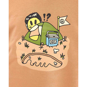 Sweat-shirt ample à col rond pour hommes, imprimé de dessins animés, manches longues, haut décontracté marron - Product Image 3