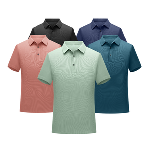Men's <b>Black</b> And Beige Color Blocked Striped Short Sleeve <b>Polo</b> <b>Shirt</b> Knitted Casual Regular Fit - Product Image 1