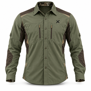Hunting <b>Shirts</b> & Technical <b>Shirts</b> | <b>Camouflage</b> - Olive Green - Six Colors | Hunting Apparel Manufacturer Supplier | - Product Image 1