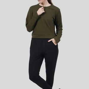 เสื้อสเวตเชิ้ตผู้หญิงแบบใหม่ ดีไซน์เรียบง่าย สำหรับฤดูใบไม้ร่วงและฤดูหนาว ทรงหลวม แฟชั่น พิมพ์ลายปัก ระบายอากาศได้ดี ผ้าฝ้าย ไซส์ใหญ่ - Product Image 2