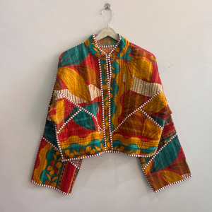 Assorted Lot Of Kantha Handmade <b>Jacket</b> Reversible Boho <b>Hippie</b> Style Quilted <b>Jacket</b> For Women - Product Image 1