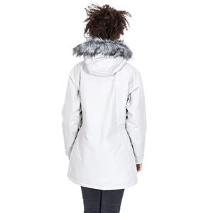 Women Long Winter Parka Jacket Fur Trim Hood Waterproof Genuine Leather Breathable Cotton Filling Full Sleeve Regular Fit <b>Animal</b> - Product Image 4