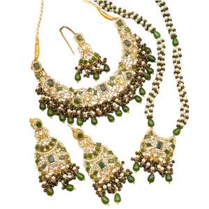 Ensemble Collier et Boucles d'Oreilles en Alliage Plaqué Or 18K avec Zircon, Prix de Gros, pour Femmes, Idéal pour Fêtes, Fiançailles, Mariages, Anniversaires, Cadeau Tendance - Product Image 1