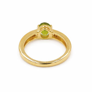 Anillo de Plata de Ley 925 con Peridoto en Forma de Mariposa, Chapado en Oro y Rodio, Joyería de Diseño Moderno - Product Image 3