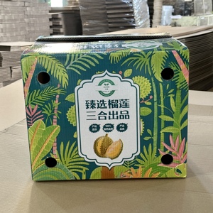Wholesale Corrugated Durian <b>Packaging</b> Carton Box for Fresh Fruit Export with Ventilation Holes Heavy Duty Shipping Carton - Product Image 3
