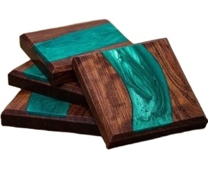 Latest Design Customized Color Resin and Wood Custom Design Best <b>Coasters</b> <b>for</b> <b>Drink</b> Coffee Tea <b>for</b> Office & Home - Product Image 5