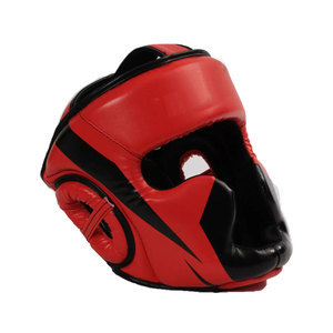Protège-tête de boxe en cuir PU rouge avec fermeture auto-agrippante pour adultes, équipement de sport unisexe - Product Image 1