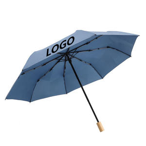 Paraguas Moderno de Doble Uso, Plegable en 3 Secciones, Nuevo, Fácil de Guardar, Tipo Parche, Apertura Manual, Diseño Simple para Días Lluviosos y Soleados - Product Image 1