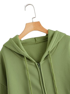 Sweat à capuche pour homme, 100 % coton, couleur unie, fermeture éclair, confortable, teinture unie, vente en gros au Pakistan - Product Image 2
