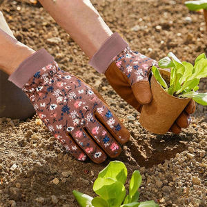 Light Color High Quality Flexible Leather Anti-Chemical Vintage Outdoor Gardening <b>Gloves</b> Touchscreen Unique Design Hand - Product Image 2
