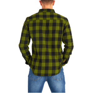 Best Selling Men's Long Sleeve Vintage Button Shirt Cotton Solid Color <b>Flannel</b> Anti-Wrinkle 140g Casual Streetwear - Product Image 2