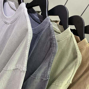 Camiseta Personalizada con Efecto Desgastado, 100% Algodón, 240 g/m², Cuello Redondo, Impresión DTG, Felpa Francesa, Estilo Vintage, Lavado Ácido, Talla Grande para Hombre - Product Image 3