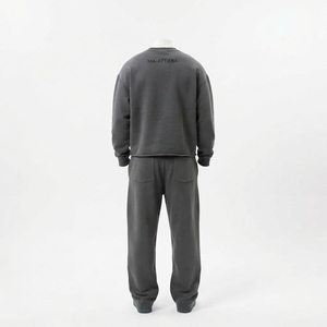 Conjunto Deportivo Informal para Hombre, Sudadera con Cuello Redondo Color Gris Carbón, Pantalones Jogger, Traje de Dos Piezas - Product Image 4