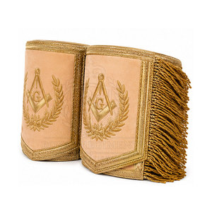 Manchettes maçonniques personnalisées avec motifs décoratifs, tissu résistant et finition soignée pour vêtements formels et accessoires de manches - Product Image 3