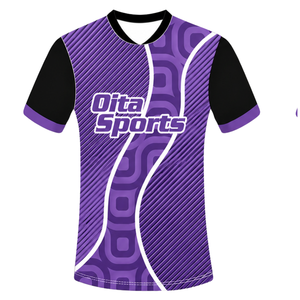 Conjunto de Pantalones Cortos y Camiseta de Rugby Morado y Negro, Cuello en V, Diseño Geométrico, Uniforme de Equipo Personalizado, Ropa Deportiva Transpirable para Entrenamiento - Product Image 3