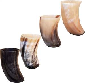 Super Quality Buffalo Horn Glass Natural Horn Viking Horn Glass Cups High Quality Products Drinking Glass for Restaurant Agate - Product Image 2