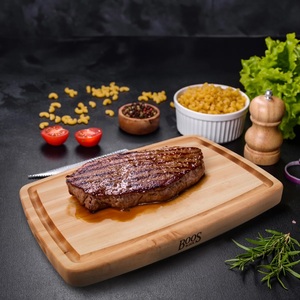 Tabla de cortar de madera de arce Reversible de grano de borde KSN de 1,5 "con bloque de corte de ranura hecho en India - Product Image 3