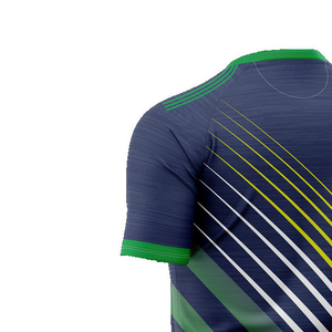 Men's Red Blue White Color Blocked Sporty Short Sleeve T-<b>Shirt</b> Sublimation Printed Regular Fit O-Neck Knitted Polyester - Product Image 5