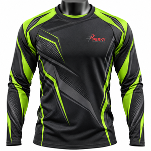 Vêtements de cyclisme respirants, légers, anti-humidité, maillot de course à manches longues pour équipe, maillot de sport personnalisé haute performance - Product Image 1