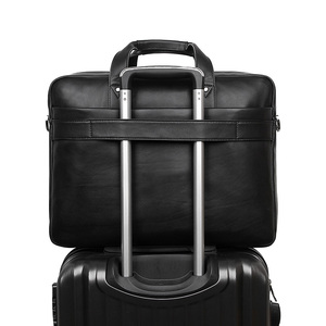 Sacs d'affaires en cuir pratiques, vente en gros OEM, logo personnalisé, porte-documents de bureau, compartiment pour ordinateur portable, sacs d'affaires en cuir pour documents - Product Image 5