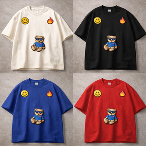 Customized Printed Heavyweight O-Neck Zipper Hoodie Polyester/Cotton <b>Acid</b> Wash Oversized <b>Drop</b> Shoulder Solid High Street - Product Image 3