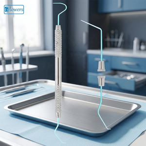 Sonde dentaire manuelle en acier inoxydable à double extrémité, outil de nettoyage des dents, instrument de classe I - Product Image 2