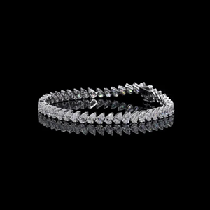 Pulsera de tenis de moissanita VVS de plata de ley 925 con corte de pera, joyería de lujo, proveedor mayorista - Product Image 2