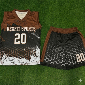 REXFIT SPORTS Conjunto de Camiseta y Pantalones Cortos Deportivos de Alta Calidad, Uniforme de Equipo Personalizado, Ropa de Entrenamiento Físico, Ligera y Transpirable - Product Image 5
