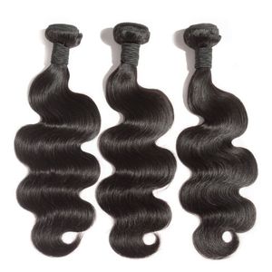 ผมมนุษย์แบบ Body Wave ชนิด Remy เนื้อนุ่ม 3 มัด สีดำธรรมชาติ - Product Image 1