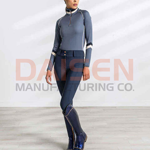 Haut de sport extensible pour femme à manches longues, respirant, conçu pour l'équitation et l'entraînement quotidien - Product Image 3
