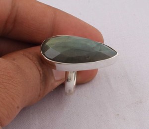 Wholesale 925 Sterling <b>Silver</b> Classic Women's Amethyst Pear Cut Faceted Gemstone Bezel Set Handmade <b>Statement</b> <b>Ring</b> - Product Image 2