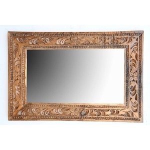 Teak Wood <b>Wall</b> <b>Mirror</b> Wholesale - Handcrafted Rustic Brown - Product Image 1