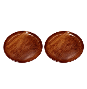 Assiette en bois de qualité supérieure, personnalisée au laser, écologique, en bois d'acacia naturel, assiette ronde pour aliments, prix imbattable - Product Image 1