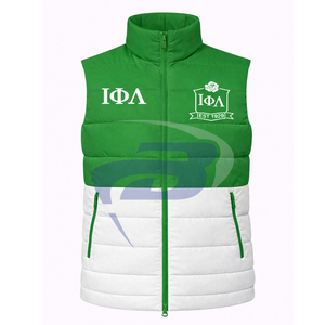 เสื้อกั๊กพัฟเฟอร์พรีเมียม Iota Phi Lambda IPL Sorority แบบเย็บติดกัน คุณภาพสูง เสื้อกั๊กบุนวมแบบวาร์ซิตี้ เสื้อกั๊กผู้หญิงแบบกันหนาว - Product Image 2