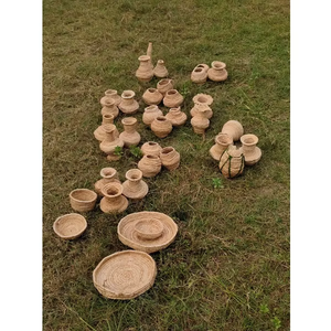 Jarrón Decorativo de Yute Enrollado Hecho a Mano, Ecológico, de Fibra Natural, Forma Irregular, Duradero, para Decoración del Hogar - Product Image 6